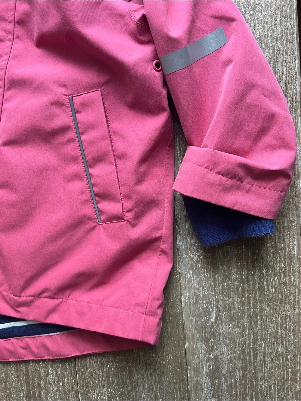 EUC Mini Boden Pink Waterproof Fisherman's Jacket
